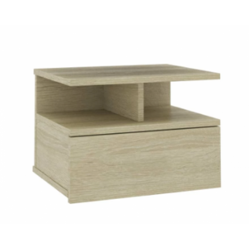 Mesa de Cabeceira Prateleira Flutuante 1 Gaveta Madeirado Em Mdf