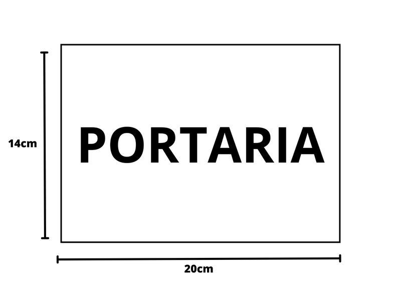 Placa sinalização 1/2 oficio portaria mdf natural