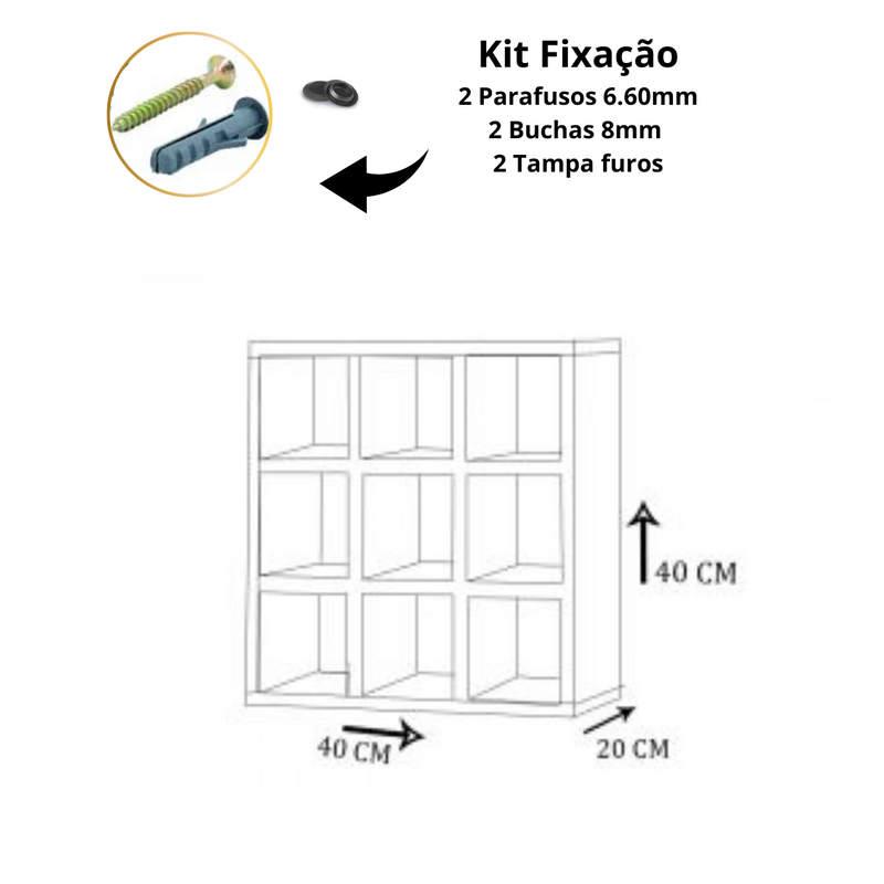 Porta Toalhas 9 Lugares Em Mdf Branco