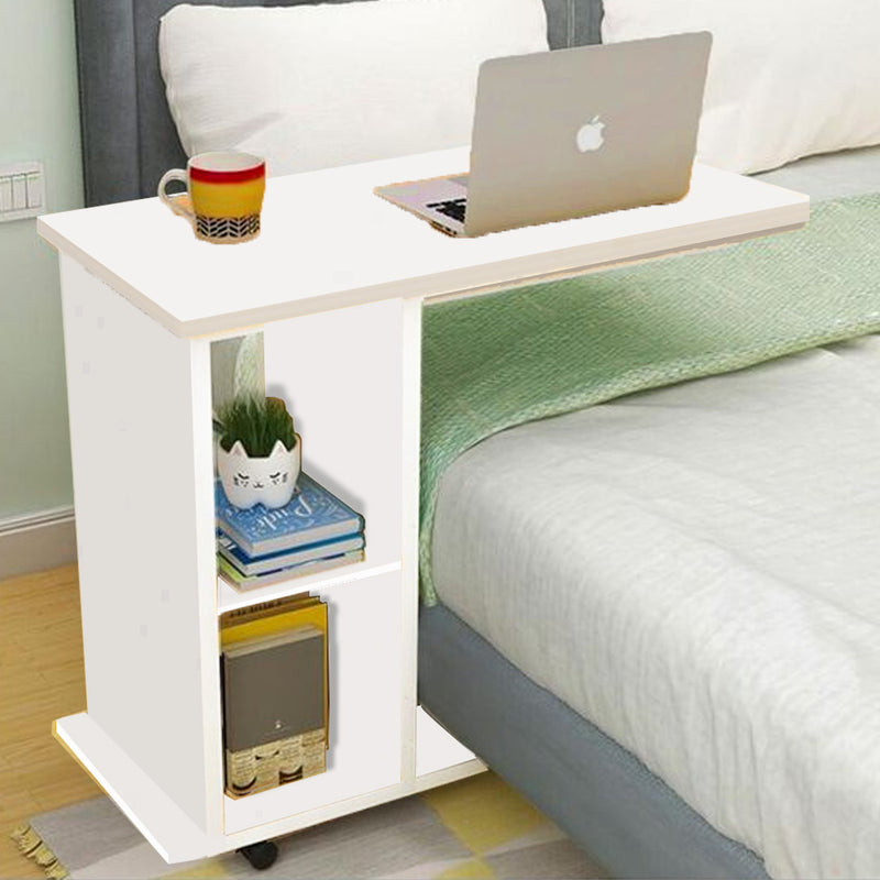 Mesa Com Rodizio Em Mdf Branco