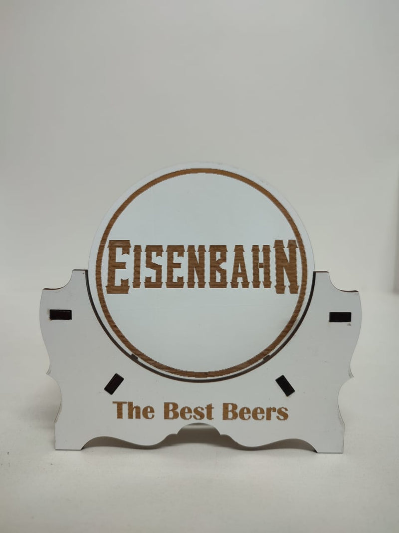 kit bolacha copo cerveja com 6 unidades e suporte 3mm branco