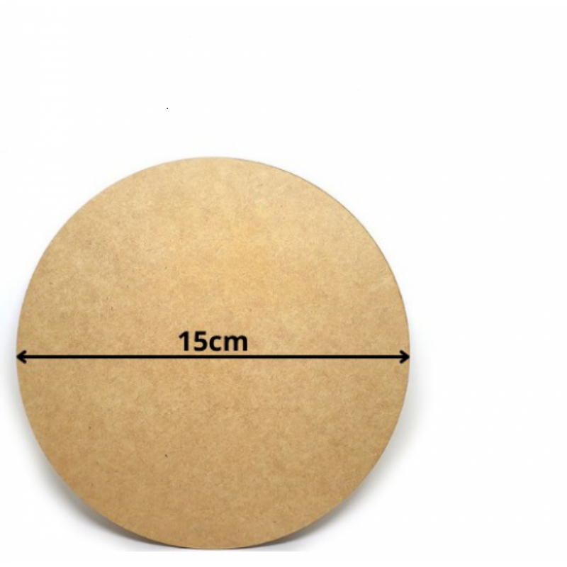 Sousplat MDF cru 15cm de di‰metro e 3mm de espessura