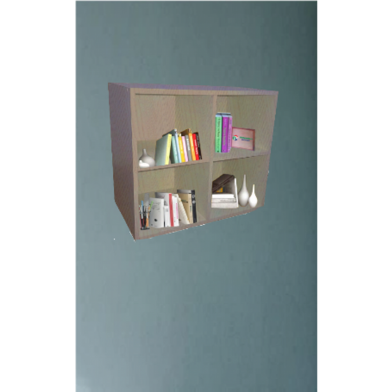 Biblioteca Cubo Aéreo Em Mdf Madeirado
