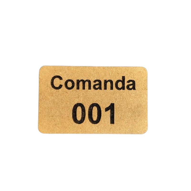 comanda bar restaurante ecológicas c/ 20 em mdf 3mm natural
