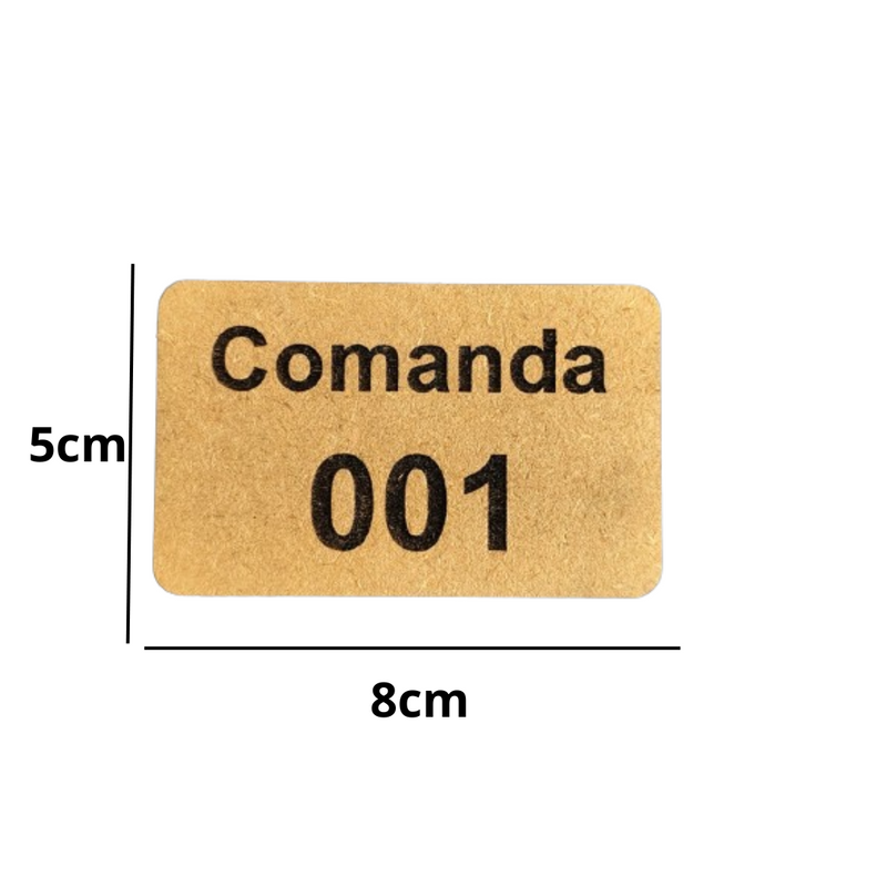 comanda bar restaurante ecologicas c/ 40 em mdf 3mm natural