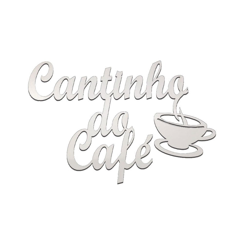 Placa Decorativa Cantinho do Café Branco Trovarelli