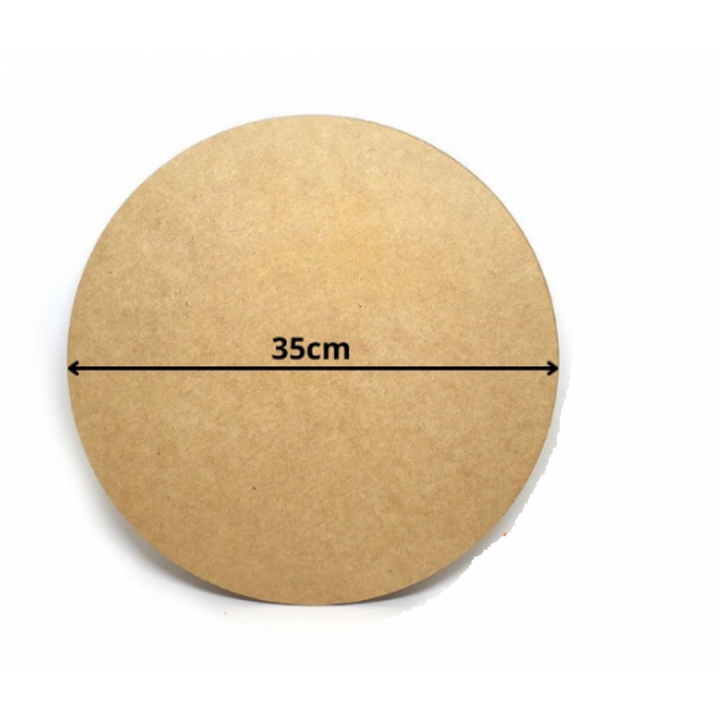 Sousplat MDF cru 35cm de di‰metro e 3mm de espessura