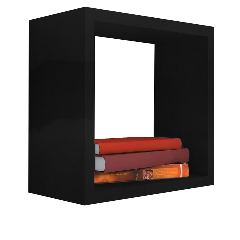 Nicho Decorativo 25X25X20 cm Em Mdf Preto