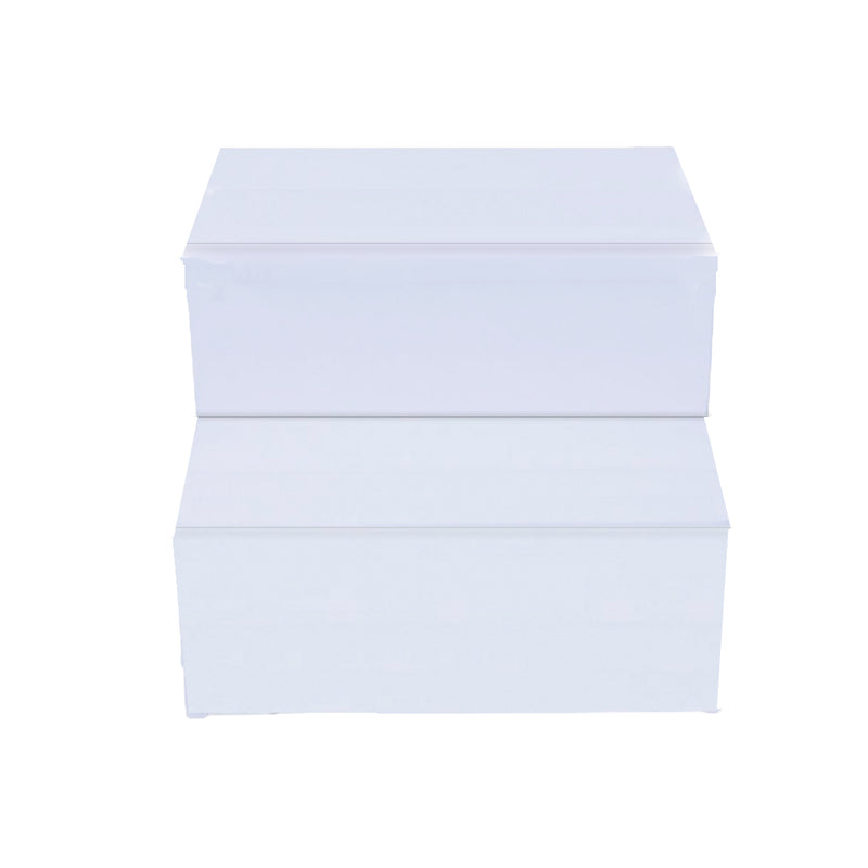 Escada Auxiliar  2 Degraus Em Mdf branco