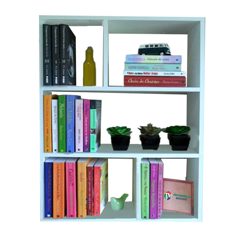 Estante de Parede Multiuso Decora‹o Livros Organização Banheiro Cozinha Lavanderia Branco Em Mdf