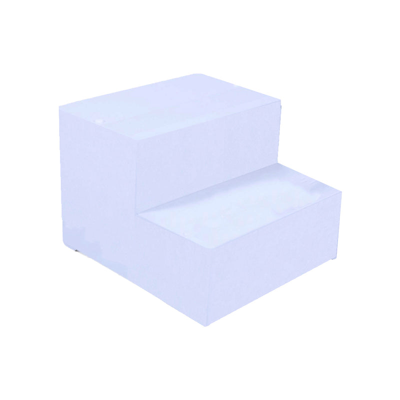 Escada Auxiliar  2 Degraus Em Mdf branco