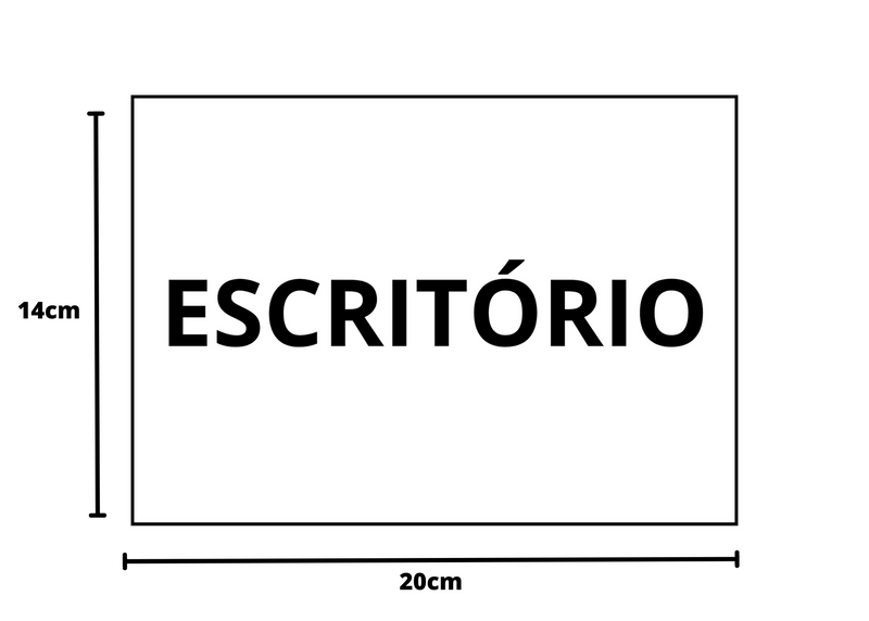 Placa sinalização 1/2 oficio escritorio mdf natural