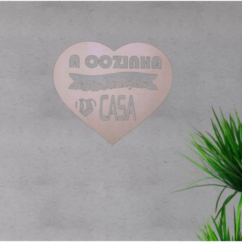 Quadro A Cozinha  O Coração Da Casa Mdf Natural
