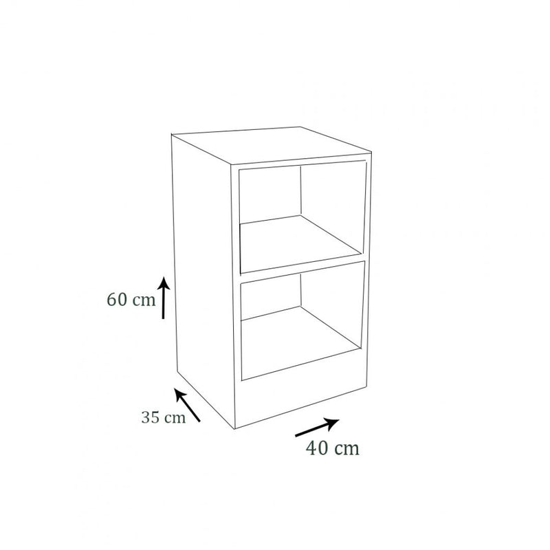 Mesa De Cabeceira Sem Gaveta Em Mdf Branco
