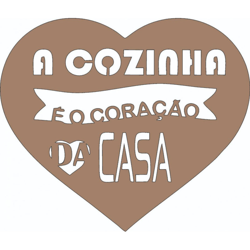 Quadro A Cozinha  O Coração Da Casa Mdf Natural