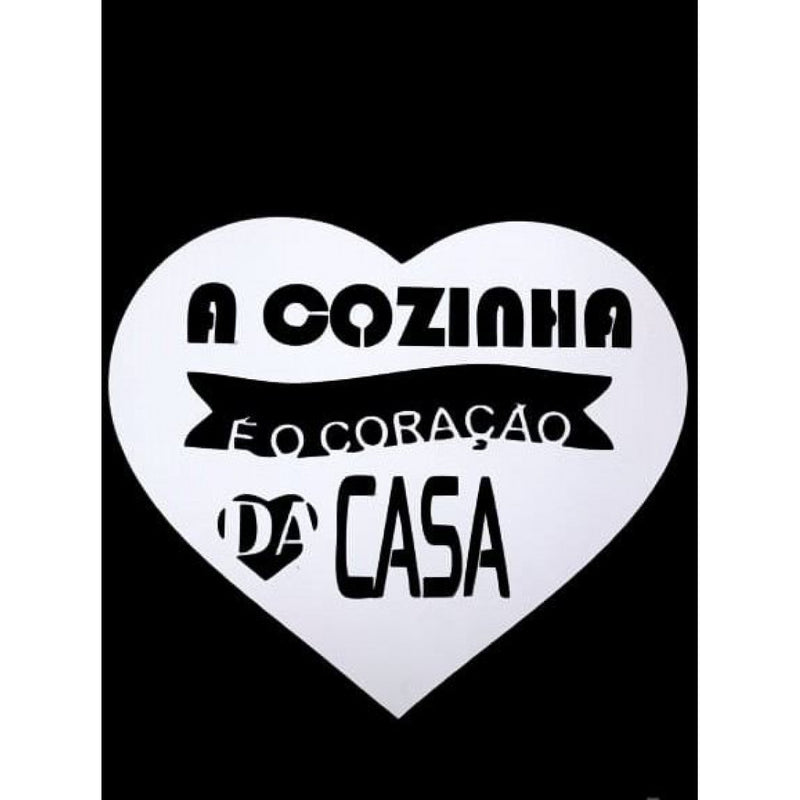 Quadro A Cozinha  O Coração Da Casa MDF Branco