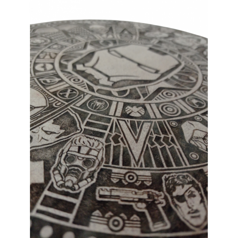 Mandala Homem de Ferro Natural Em Mdf