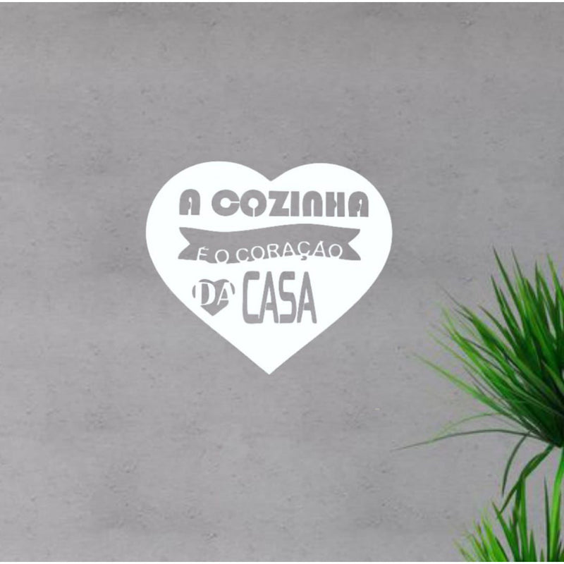 Quadro A Cozinha  O Coração Da Casa MDF Branco