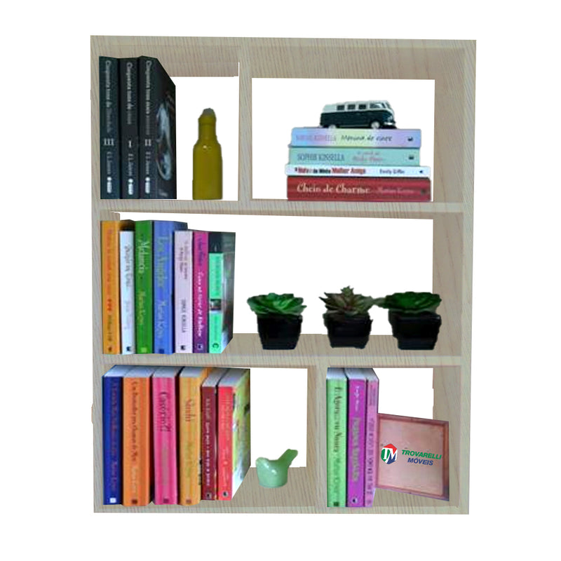 Estante de Parede Multiuso Decoração Livros Madeirado Em Mdf