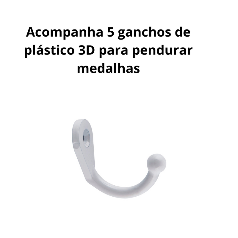 Suporte Trófeus e Medalhas 60 cm c x 20 cm branco