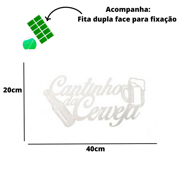 Cantinho da Cerveja Em mdf Natural