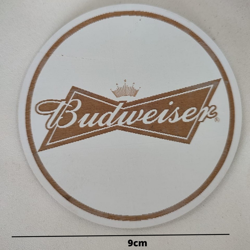 kit bolacha copo cerveja com 6 unidades e suporte 3mm branco
