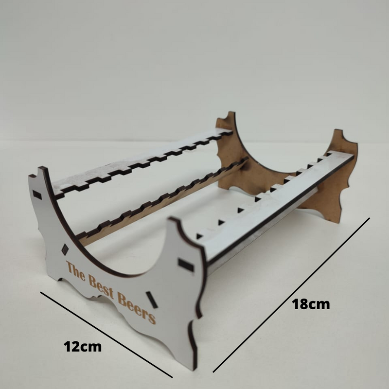 kit bolacha copo cerveja com 6 unidades e suporte 3mm branco