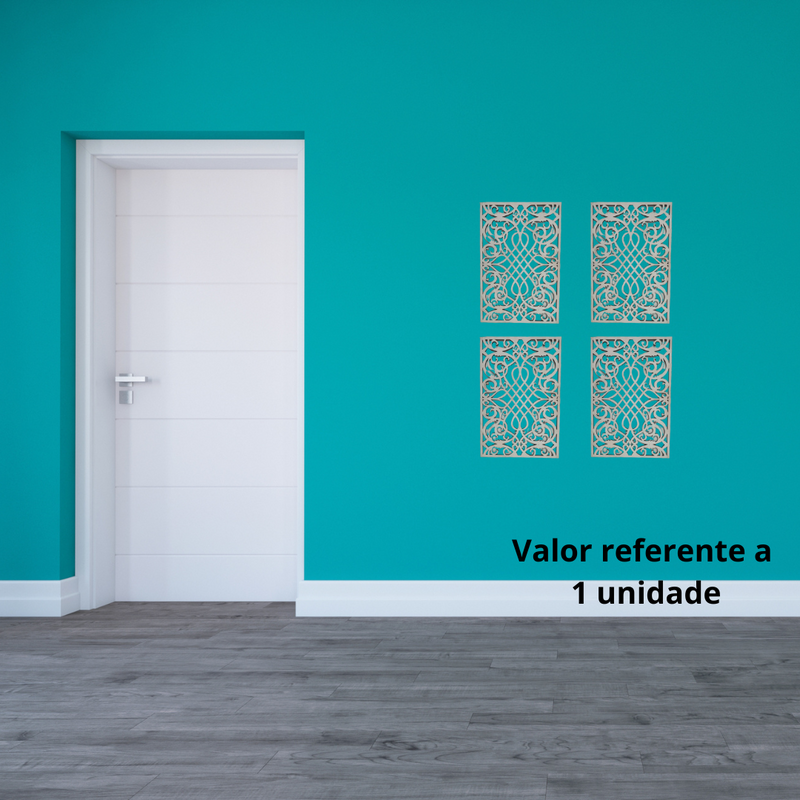 divisor de ambiente em mdf 3mm branco modular 29x19 cm