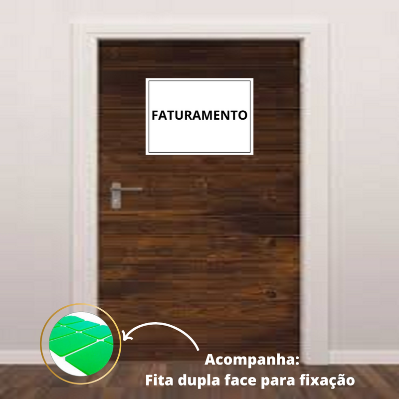 Placa sinalização 1/2 oficio faturamento mdf natural