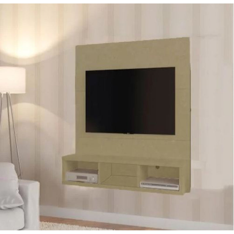 Painel Para Tv Em Ate 32 polegadas 3 Nichos Natural Em Mdf