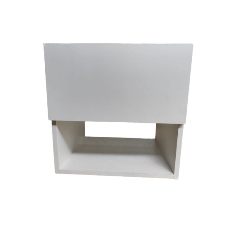 Mesa de cabeceira c Gaveta Secreta Lado Direito Mdf Branco