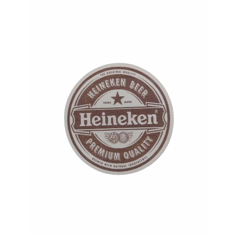 Porta Copo Heineken Branco Em Mdf