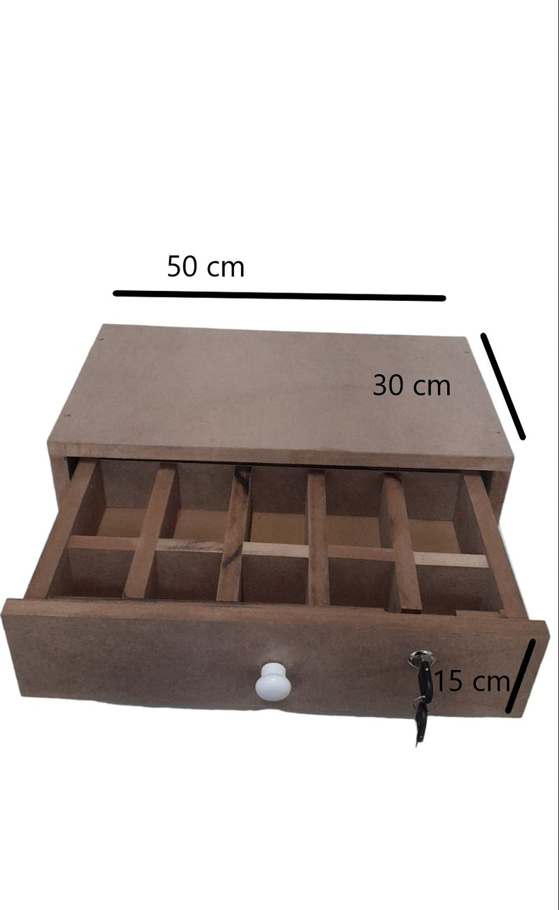 Gaveta Caixa Em Mdf Natural