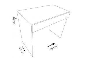 Mesa Office Com Gaveta Branca Em Mdf