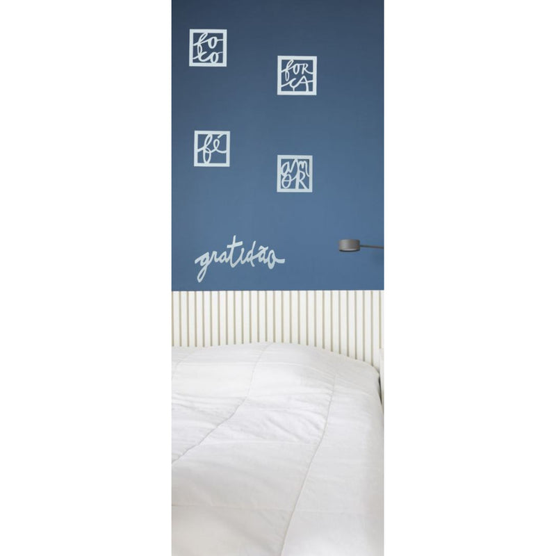 Kit Plaquinha Decorativa Gratidão Com 4 Quadrinhos Decorativo Branco