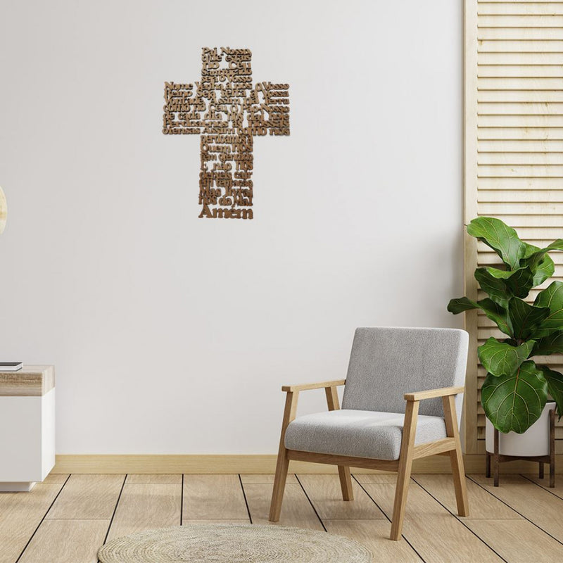 Painel Oração Pai Nosso MDF Cru