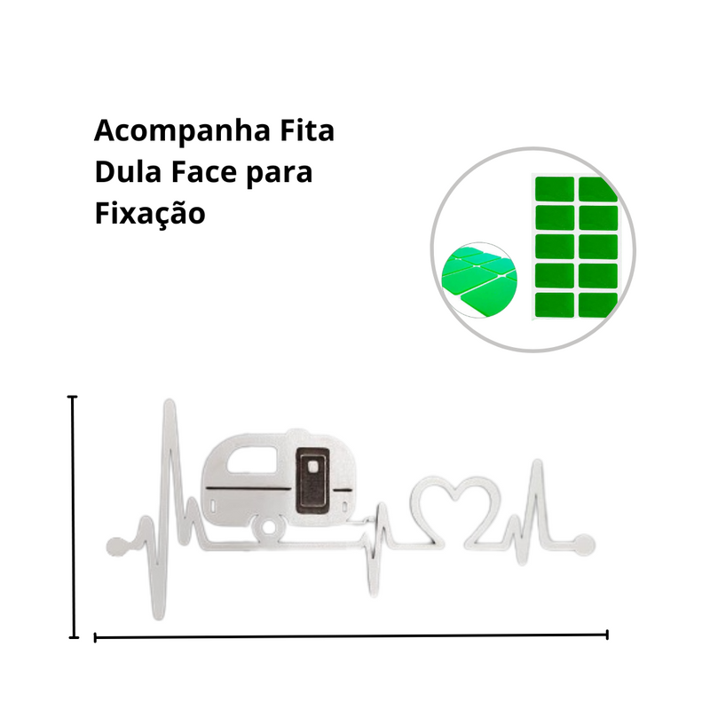 plaquinha trailer viagem saude motorhome branco mdf 3mm