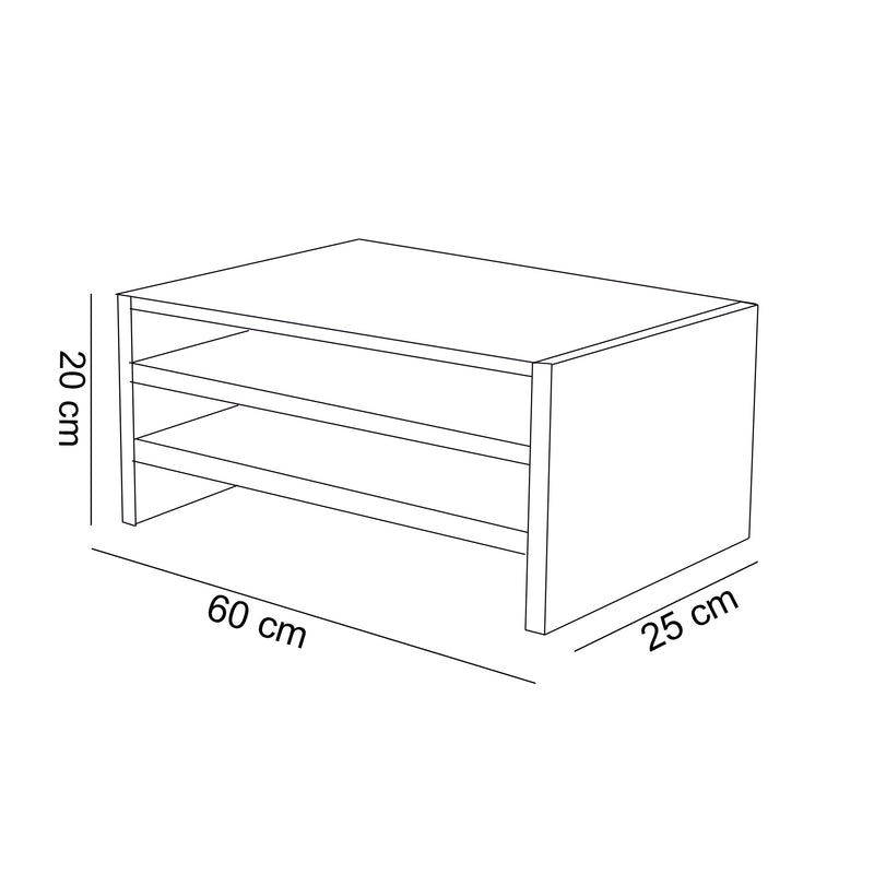 Suporte Duplo Para Monitor Em Mdf Branco