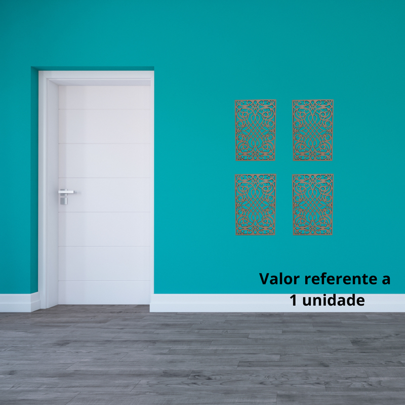 divisor de ambiente em mdf 3mm natural modular 29x19 cm