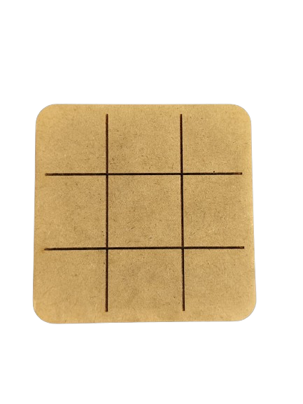 Jogo da Velha em MDF 3mm natural passa tempo perfeit