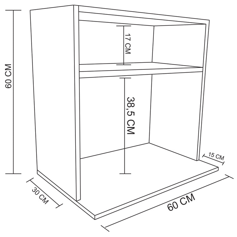 Suporte Microondas Com Nicho Em Mdf Branco