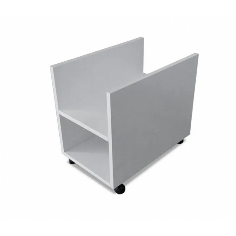 Suporte de CPU Com Rodízio Branco Em Mdf