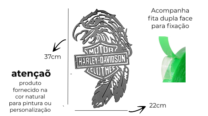 Plaquinha Decorativa Harley-Davidson