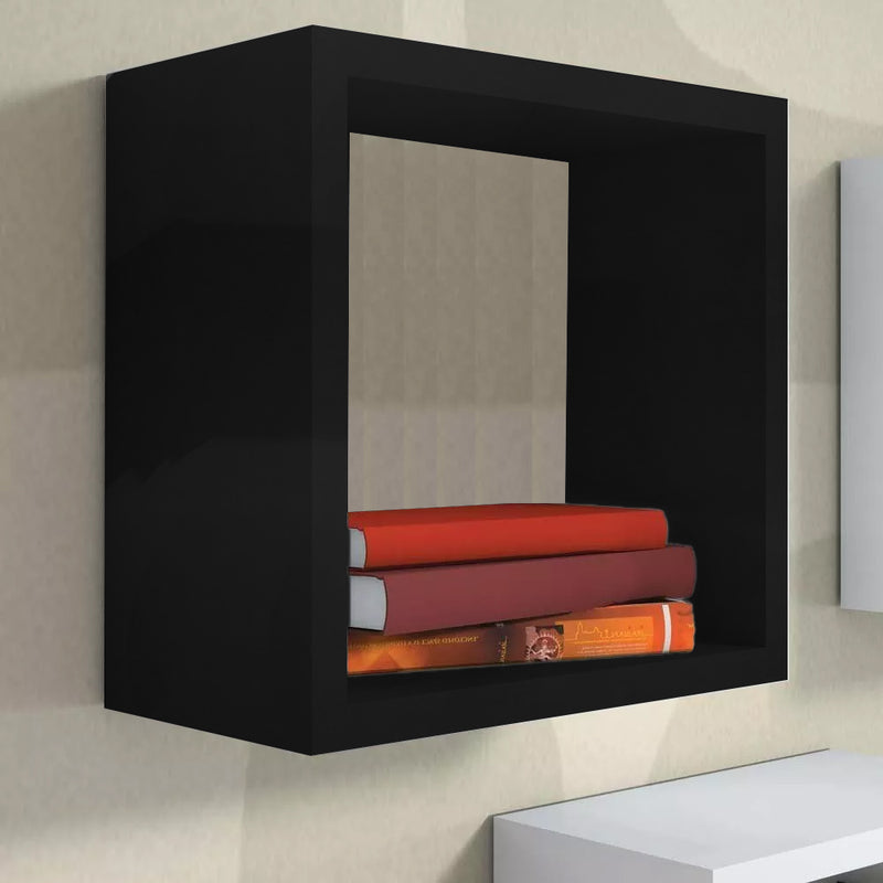 Nicho Decorativo 25X25X20 cm Em Mdf Preto