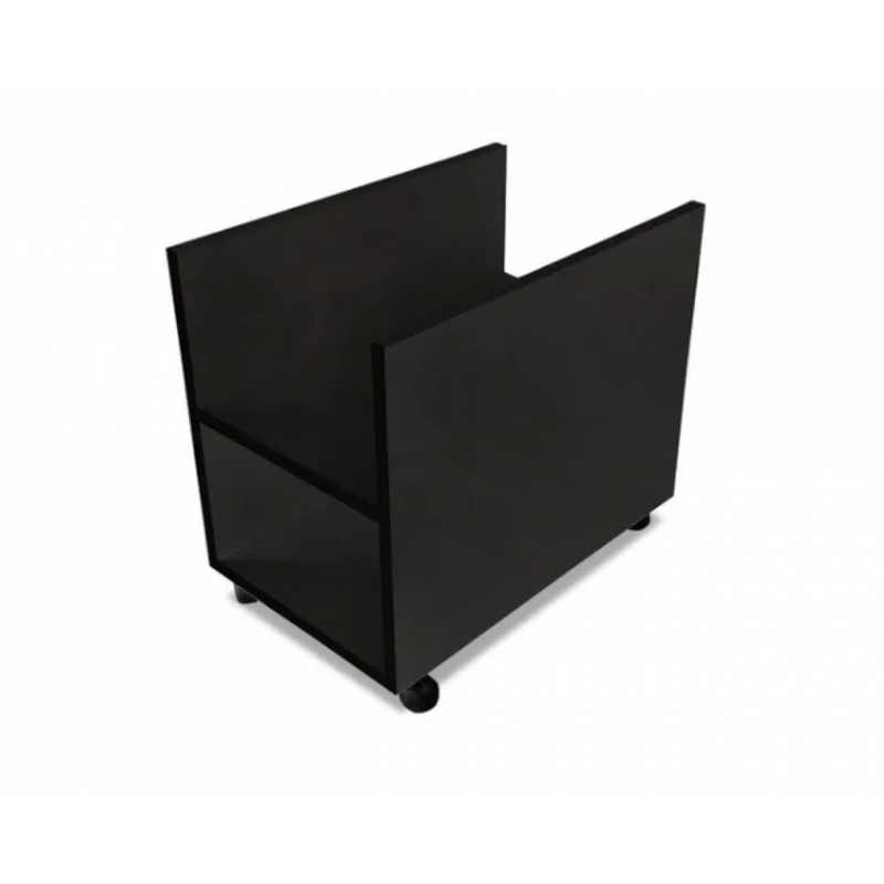 Suporte de CPU Com Rodízio Preto Em Mdf