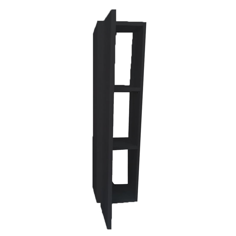 Armário Nicho Toalheiro Preto Em Mdf 80cm