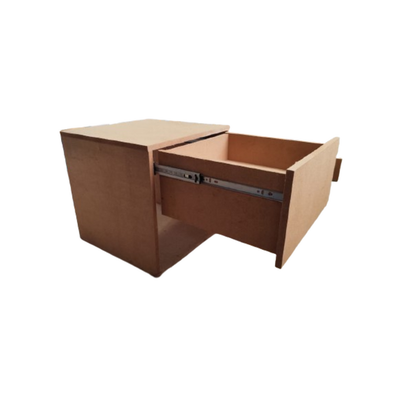 Mesa de Cabeceira c Gaveta Secreta Lado Esquerdo Mdf Natural