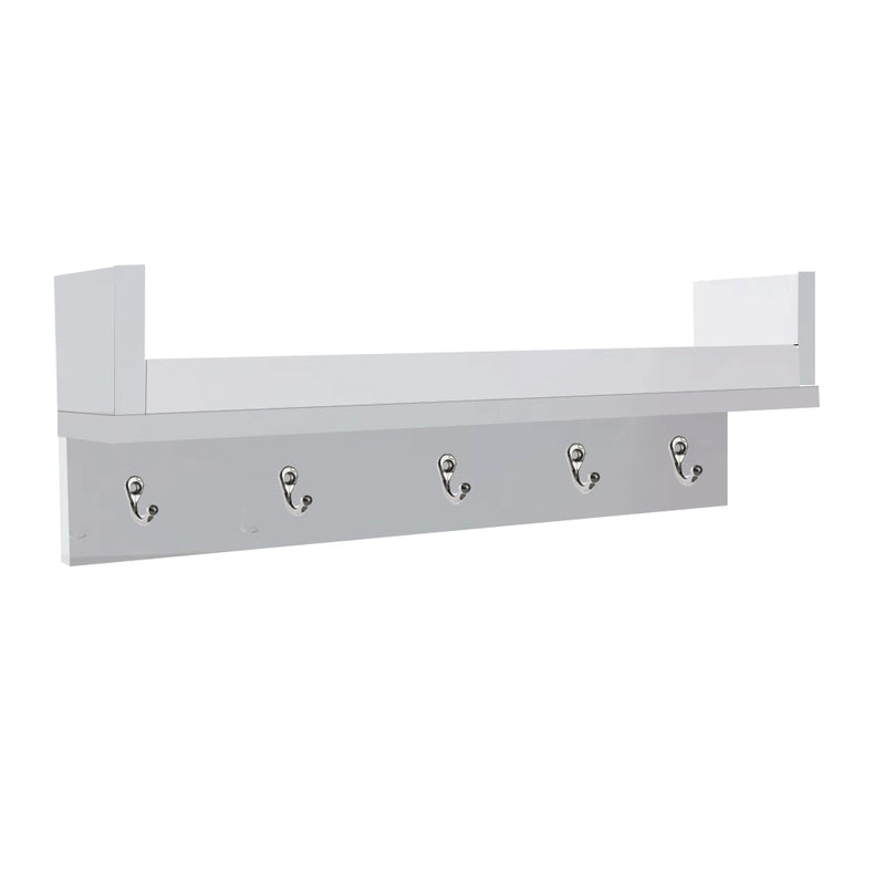 Porta Chaves com Prateleira Branco Em Mdf