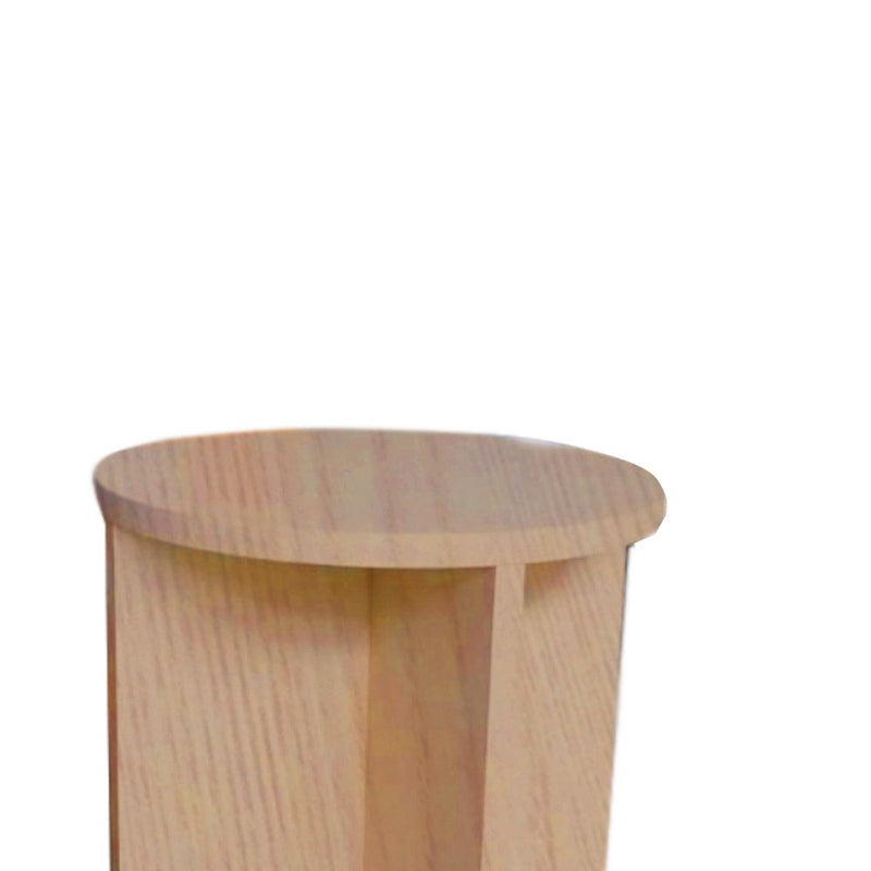 Banco Tampo Redondo 65cm Em Mdf Madeirado