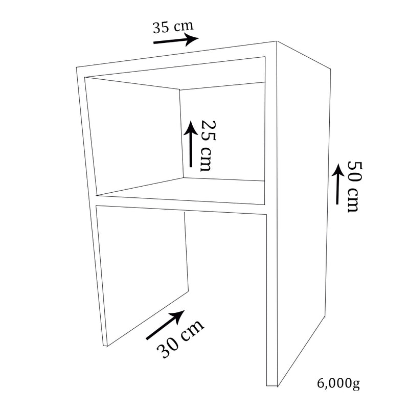 Mesa De Cabeceira Simples Em Mdf Natural
